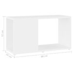 Meuble TV Blanc 60x24x32 cm Bois d'ingénierie – Image 5