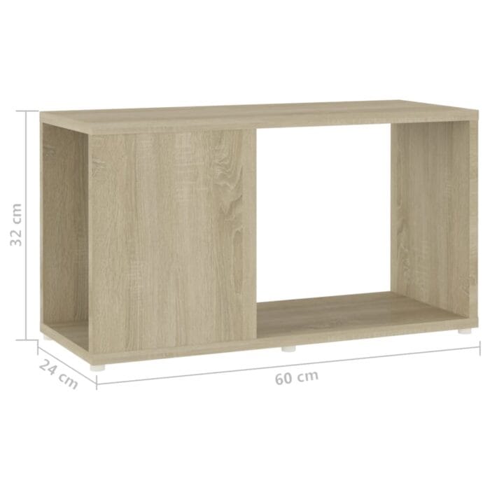 Meuble TV Chêne sonoma 60x24x32 cm Bois d'ingénierie – Image 5