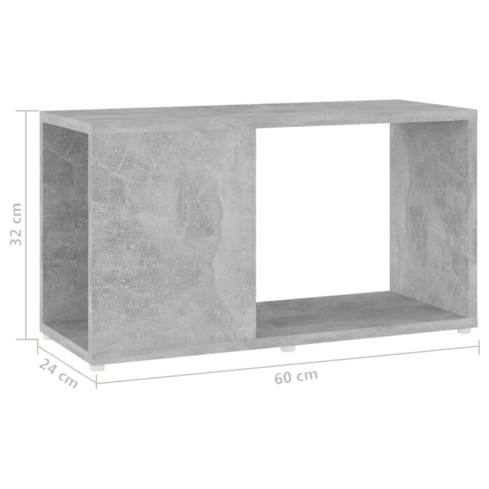 Meuble TV Gris béton 60x24x32 cm Bois d'ingénierie – Image 5