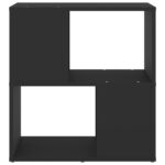 Bibliothèque Noir 60x24x63 cm Bois d'ingénierie – Image 3