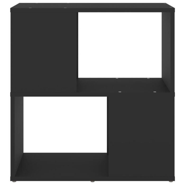 Bibliothèque Noir 60x24x63 cm Bois d'ingénierie – Image 3