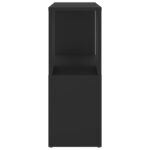 Bibliothèque Noir 60x24x63 cm Bois d'ingénierie – Image 4