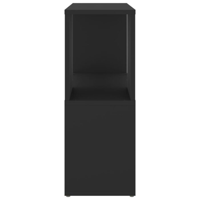 Bibliothèque Noir 60x24x63 cm Bois d'ingénierie – Image 4