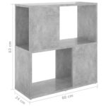 Bibliothèque Gris béton 60x24x63 cm bois d'ingénierie – Image 5