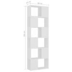 Bibliothèque/Séparateur de pièce Blanc 60x24x186 cm – Image 5
