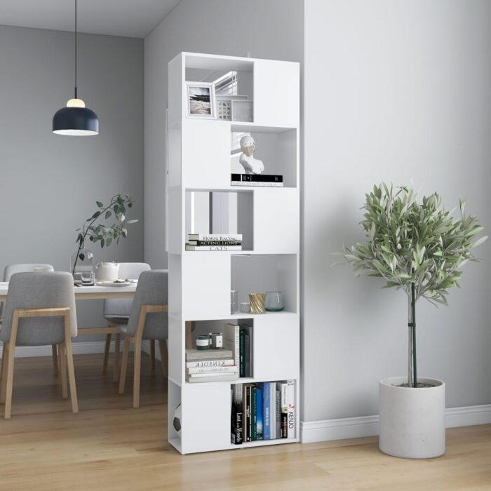 Bibliothèque/Séparateur de pièce Blanc 60x24x186 cm – Image 1