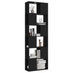 Bibliothèque/Séparateur de pièce Noir 60x24x186 cm – Image 2