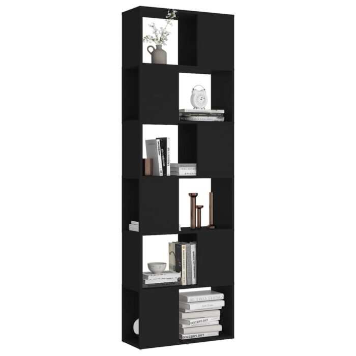 Bibliothèque/Séparateur de pièce Noir 60x24x186 cm – Image 2