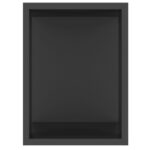 Meuble TV Noir 80x24x32 cm Bois d'ingénierie – Image 4