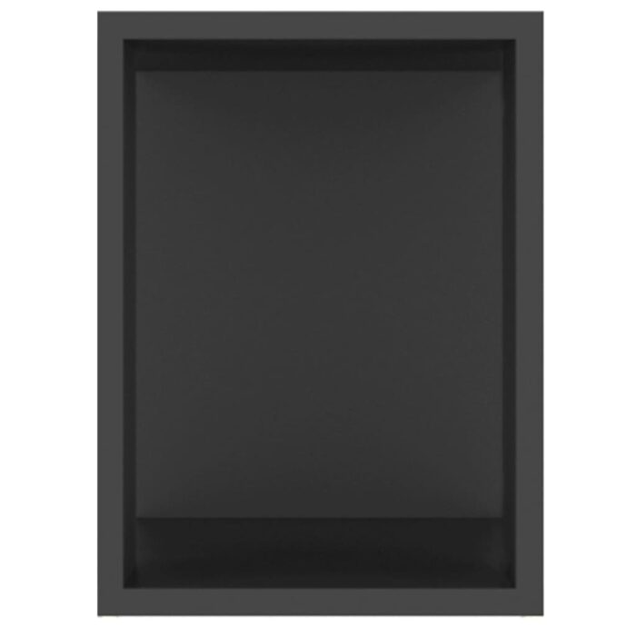 Meuble TV Noir 80x24x32 cm Bois d'ingénierie – Image 4