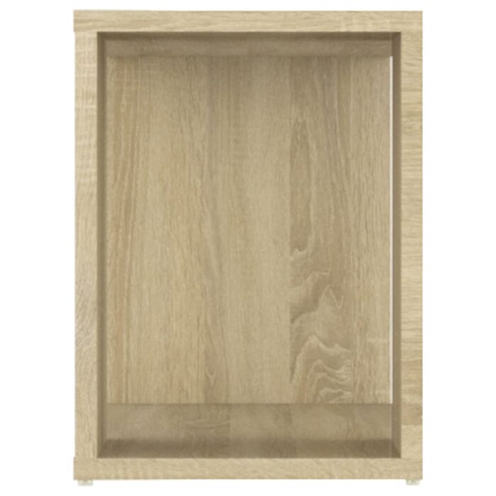 Meuble TV Chêne sonoma 80x24x32 cm Bois d'ingénierie – Image 4
