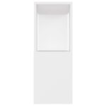 Meuble TV Blanc 80x24x63 cm Bois d'ingénierie – Image 4