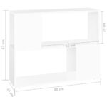 Meuble TV Blanc 80x24x63 cm Bois d'ingénierie – Image 5