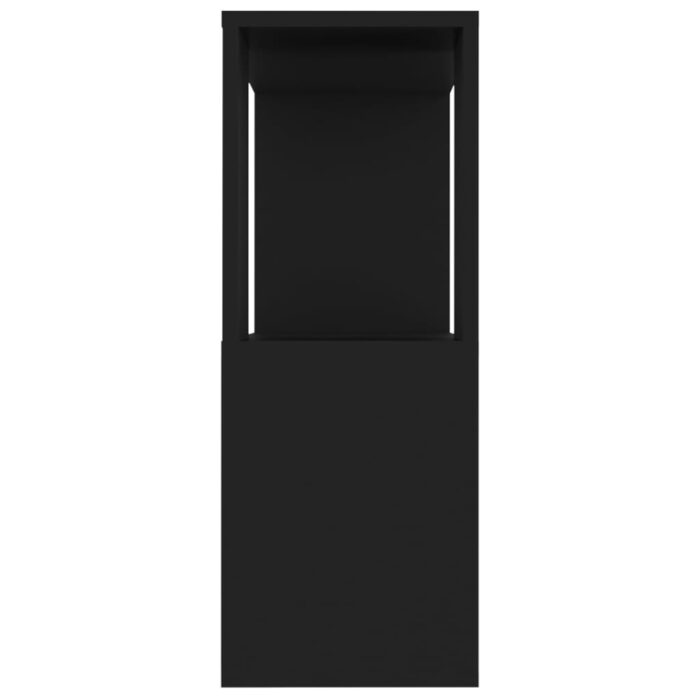 Meuble TV Noir 80x24x63 cm Bois d'ingénierie – Image 4