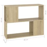 Meuble TV Chêne sonoma 80x24x63 cm Bois d'ingénierie – Image 5