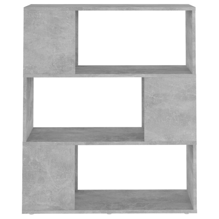 Bibliothèque/Séparateur de pièce Gris béton 80x24x94 cm – Image 3