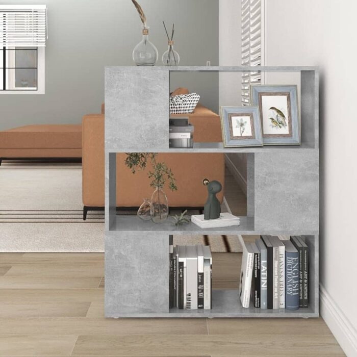 VXL8720286650851_m_en_hd_1.jpg Bibliothèque/Séparateur de pièce Gris béton 80x24x94 cm – Image 1