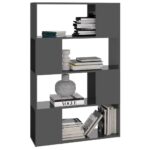 Bibliothèque/Séparateur de pièce Gris brillant 80x24x124,5 cm – Image 2