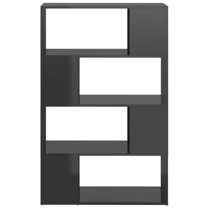 Bibliothèque/Séparateur de pièce Gris brillant 80x24x124,5 cm – Image 3