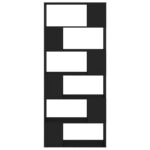 Bibliothèque/Séparateur de pièce Noir Bois d'ingénierie – Image 3