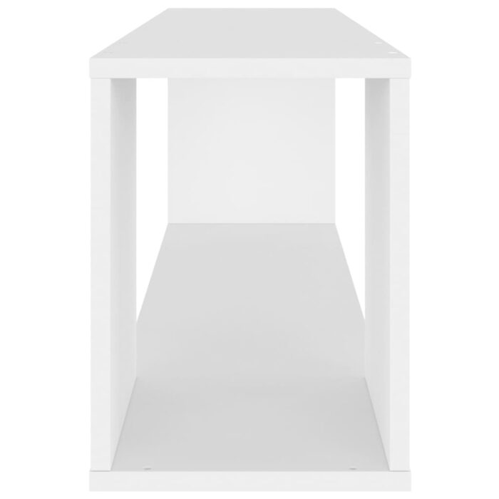 Meuble TV Blanc 100x24x32 cm Bois d'ingénierie – Image 3