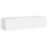 Meuble TV Blanc 100x24x32 cm Bois d'ingénierie – Image 4
