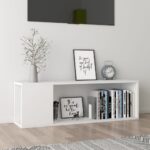 Meuble TV Blanc 100x24x32 cm Bois d'ingénierie
