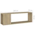 Meuble TV Chêne sonoma 100x24x32 cm Bois d'ingénierie – Image 5