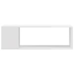 Meuble TV Blanc brillant 100x24x32 cm Bois d'ingénierie – Image 2