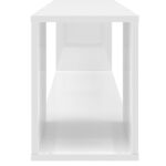 Meuble TV Blanc brillant 100x24x32 cm Bois d'ingénierie – Image 3