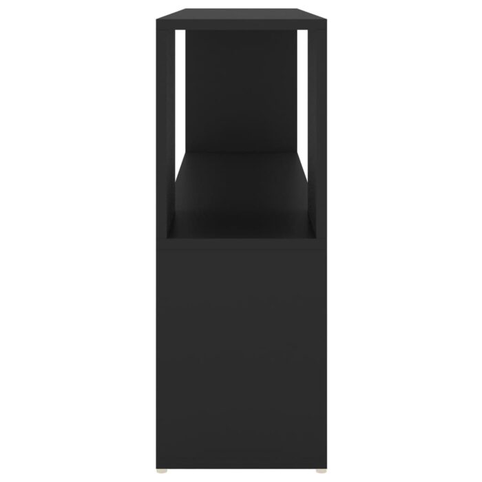 Bibliothèque Noir 100x24x63 cm Bois d'ingénierie – Image 4