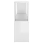 Bibliothèque Blanc brillant 100x24x63 cm Bois d'ingénierie – Image 4