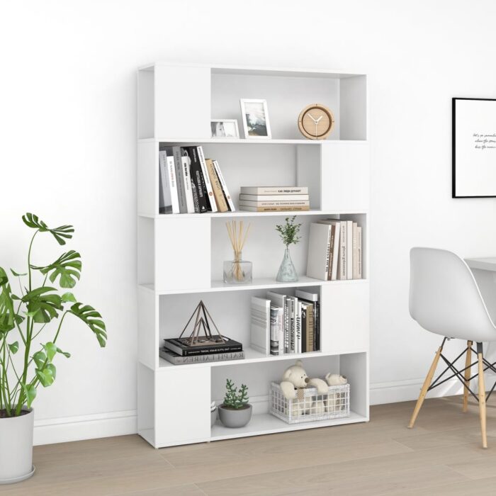 Bibliothèque Séparateur de pièce Blanc Bois d'ingénierie – Image 2