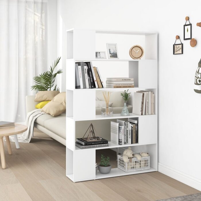 Bibliothèque Séparateur de pièce Blanc Bois d'ingénierie – Image 1