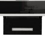 Hotte murale 60 cm Acier et verre trempé Noir – Image 7