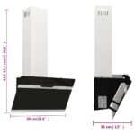 Hotte murale 60 cm Acier et verre trempé Noir – Image 8