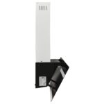 Hotte murale 90 cm Acier et verre trempé Noir – Image 3