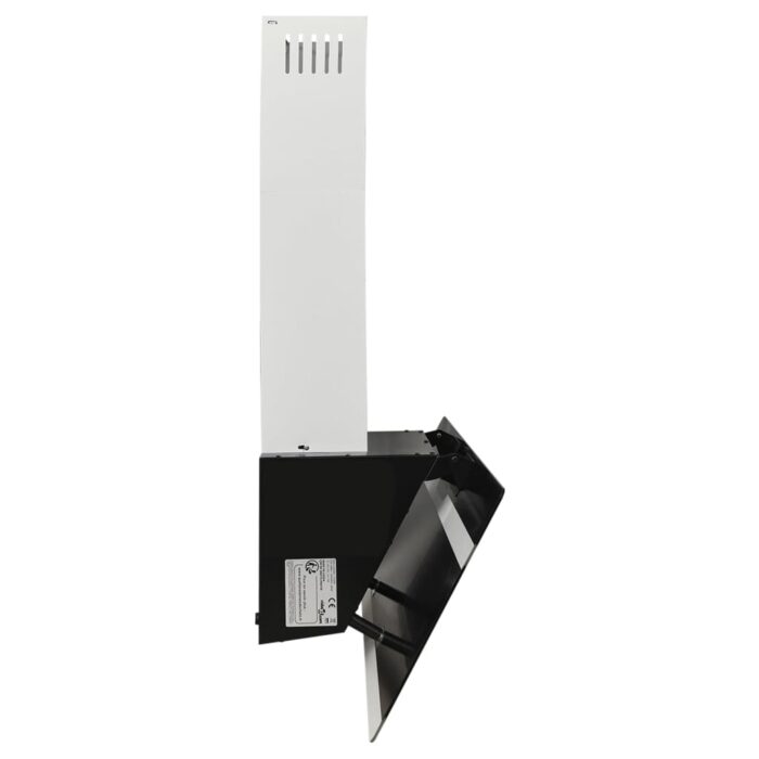 Hotte murale 90 cm Acier et verre trempé Noir – Image 3