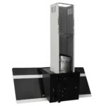 Hotte murale 90 cm Acier et verre trempé Noir – Image 4