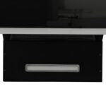 Hotte murale 90 cm Acier et verre trempé Noir – Image 6