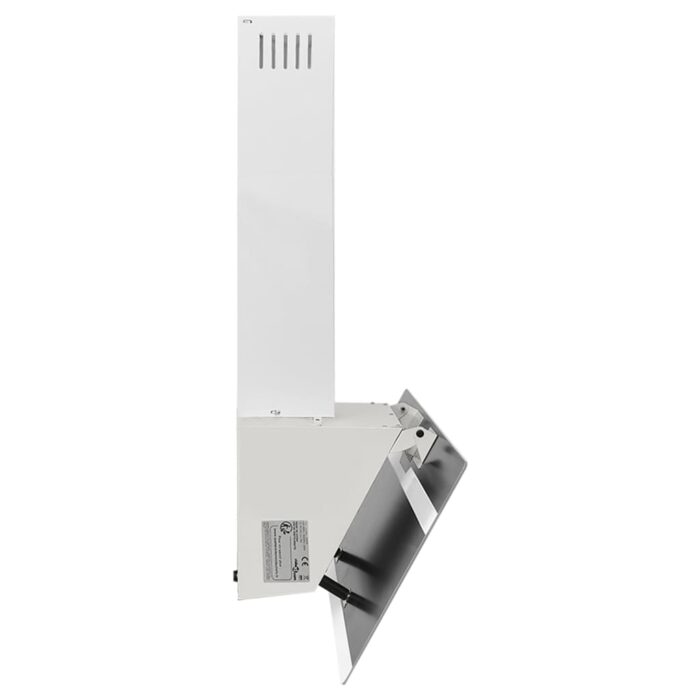 Hotte murale 90 cm Acier et verre trempé Blanc – Image 3