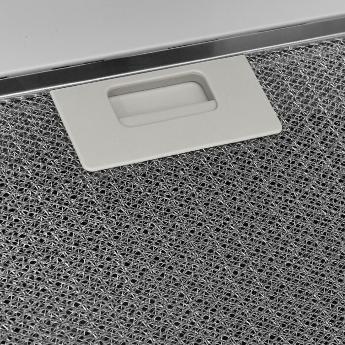 Hotte murale 90 cm Acier et verre trempé Blanc – Image 7