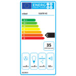 Hotte murale 90 cm Acier et verre trempé Blanc – Image 9