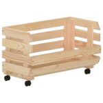 Chariot à légumes 37x30x80 cm Bois de pin solide – Image 6