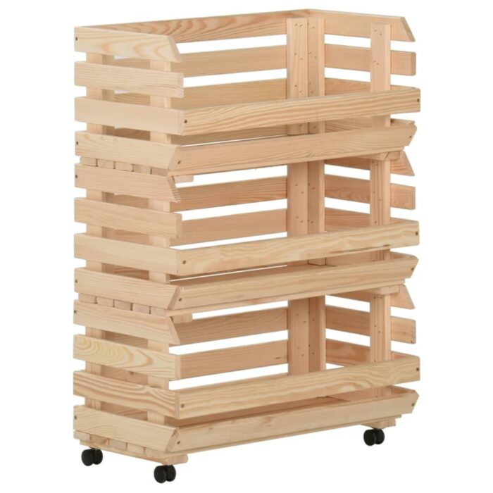 VXL8720286652299_a_en_hd_1.jpg Chariot à légumes 57x30x80 cm Bois de pin solide – Image 1