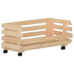 Chariot à légumes 77x30x80 cm Bois de pin solide – Image 5