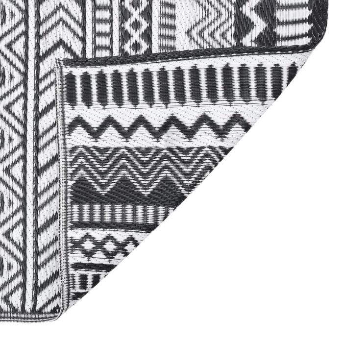 Tapis d'extérieur ARAKIL Noir 80x150 cm PP – Image 2