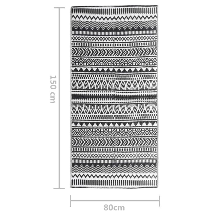 Tapis d'extérieur ARAKIL Noir 80x150 cm PP – Image 5