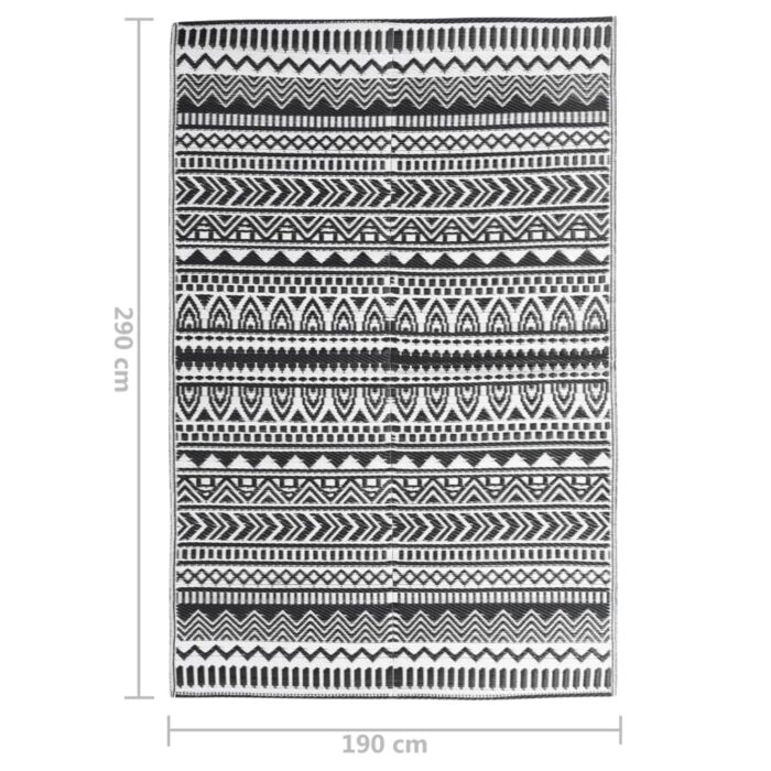 Tapis d'extérieur ARAKIL Noir 190x290 cm PP – Image 5
