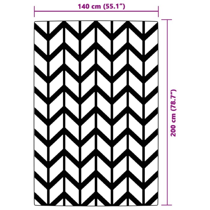 Tapis d'extérieur ARAKIL gris 140 x 200 cm PP – Image 4